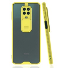 Xiaomi Redmi Note 9 Pro Kılıf Platin Kamera Koruma Silikon - Sarı