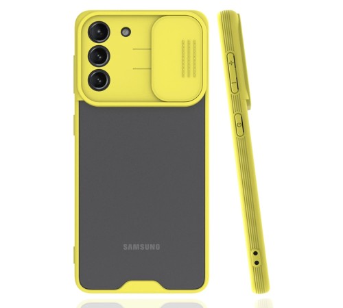 Samsung Galaxy S21 Kılıf Platin Kamera Koruma Silikon - Sarı Samsung Galaxy S21 Kılıf Platin Kamera Koruma Silikon - Sarı