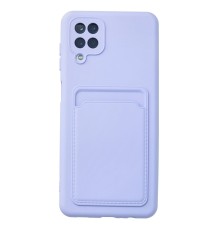 Samsung Galaxy A12 Kılıf Kelvin Kartvizitli Silikon - Lila