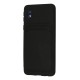 Samsung Galaxy A01 Core Kılıf Kelvin Kartvizitli Silikon - Siyah