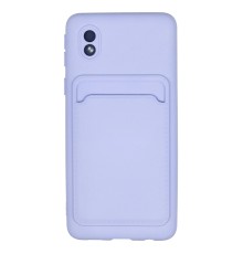 Samsung Galaxy A01 Core Kılıf Kelvin Kartvizitli Silikon - Lila