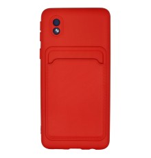Samsung Galaxy A01 Core Kılıf Kelvin Kartvizitli Silikon - Kırmızı