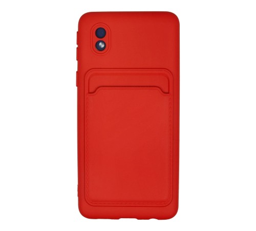 Samsung Galaxy A01 Core Kılıf Kelvin Kartvizitli Silikon - Kırmızı Samsung Galaxy A01 Core Kılıf Kelvin Kartvizitli Silikon - Kırmızı