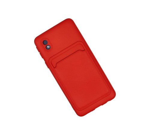Samsung Galaxy A01 Core Kılıf Kelvin Kartvizitli Silikon - Kırmızı Samsung Galaxy A01 Core Kılıf Kelvin Kartvizitli Silikon - Kırmızı
