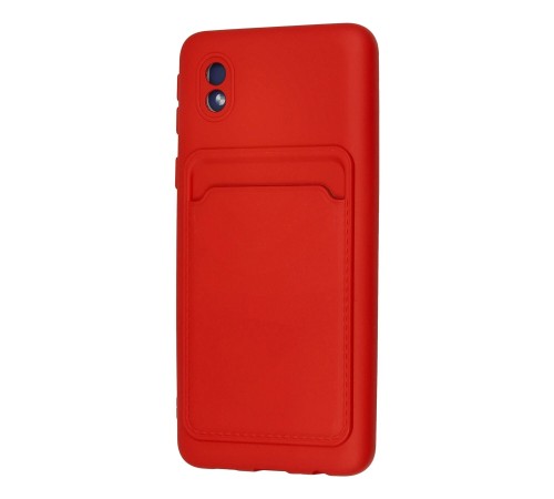 Samsung Galaxy A01 Core Kılıf Kelvin Kartvizitli Silikon - Kırmızı Samsung Galaxy A01 Core Kılıf Kelvin Kartvizitli Silikon - Kırmızı