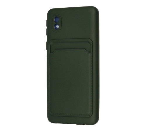 Samsung Galaxy A01 Core Kılıf Kelvin Kartvizitli Silikon - Koyu Yeşil Samsung Galaxy A01 Core Kılıf Kelvin Kartvizitli Silikon - Koyu Yeşil