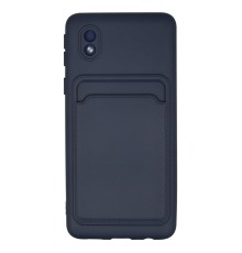 Samsung Galaxy A01 Core Kılıf Kelvin Kartvizitli Silikon - Lacivert