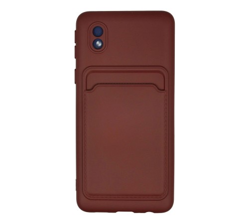 Samsung Galaxy A01 Core Kılıf Kelvin Kartvizitli Silikon - Bordo Samsung Galaxy A01 Core Kılıf Kelvin Kartvizitli Silikon - Bordo