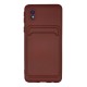 Samsung Galaxy A01 Core Kılıf Kelvin Kartvizitli Silikon - Bordo