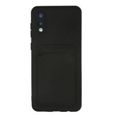 Samsung Galaxy A02 Kılıf Kelvin Kartvizitli Silikon - Siyah