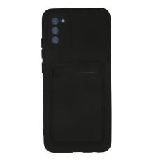 Samsung Galaxy A02S Kılıf Kelvin Kartvizitli Silikon - Siyah