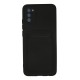 Samsung Galaxy A02S Kılıf Kelvin Kartvizitli Silikon - Siyah