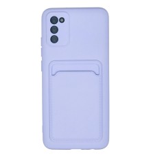 Samsung Galaxy A02S Kılıf Kelvin Kartvizitli Silikon - Lila