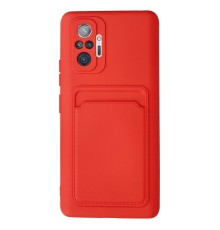Xiaomi Redmi Note 10 Pro Kılıf Kelvin Kartvizitli Silikon - Kırmızı