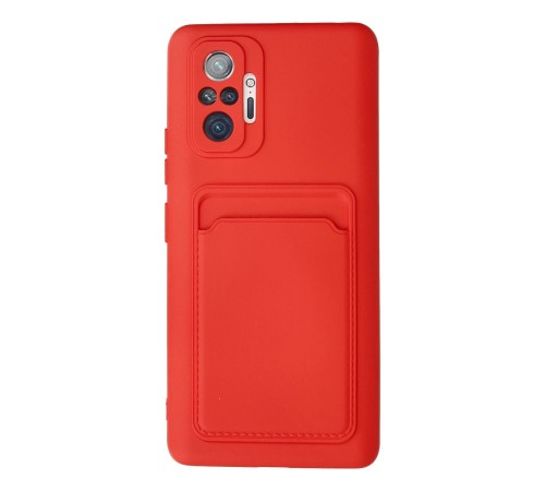 Xiaomi Redmi Note 10 Pro Kılıf Kelvin Kartvizitli Silikon - Kırmızı