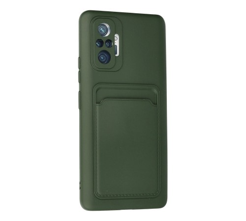 Xiaomi Redmi Note 10 Pro Kılıf Kelvin Kartvizitli Silikon - Koyu Yeşil Xiaomi Redmi Note 10 Pro Kılıf Kelvin Kartvizitli Silikon - Koyu Yeşil
