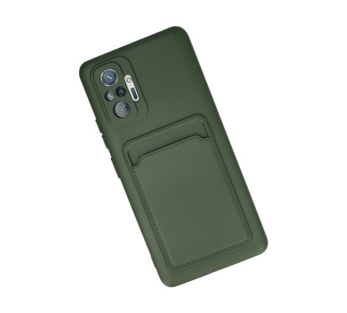 Xiaomi Redmi Note 10 Pro Kılıf Kelvin Kartvizitli Silikon - Koyu Yeşil Xiaomi Redmi Note 10 Pro Kılıf Kelvin Kartvizitli Silikon - Koyu Yeşil