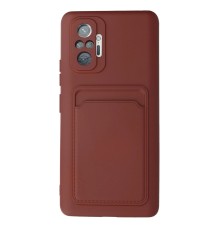 Xiaomi Redmi Note 10 Pro Kılıf Kelvin Kartvizitli Silikon - Bordo