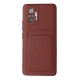 Xiaomi Redmi Note 10 Pro Kılıf Kelvin Kartvizitli Silikon - Bordo
