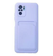 Xiaomi Redmi Note 10S Kılıf Kelvin Kartvizitli Silikon - Lila