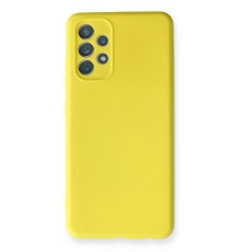Samsung Galaxy A32 Kılıf Nano içi Kadife Silikon - Sarı