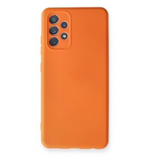 Samsung Galaxy A32 Kılıf Nano içi Kadife Silikon - Turuncu