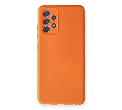 Samsung Galaxy A32 Kılıf Nano içi Kadife Silikon - Turuncu Samsung Galaxy A32 Kılıf Nano içi Kadife Silikon - Turuncu