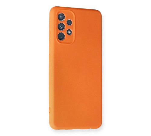 Samsung Galaxy A32 Kılıf Nano içi Kadife Silikon - Turuncu Samsung Galaxy A32 Kılıf Nano içi Kadife Silikon - Turuncu