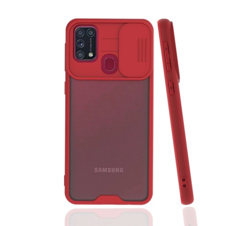 Samsung Galaxy M31 Kılıf Platin Kamera Koruma Silikon - Kırmızı Samsung Galaxy M31 Kılıf Platin Kamera Koruma Silikon - Kırmızı