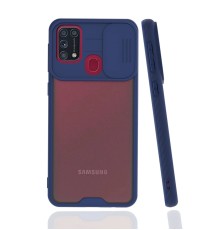 Samsung Galaxy M31 Kılıf Platin Kamera Koruma Silikon - Lacivert