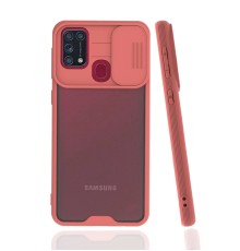 Samsung Galaxy M31 Kılıf Platin Kamera Koruma Silikon - Pembe