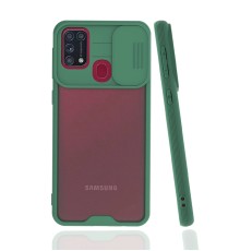 Samsung Galaxy M31 Kılıf Platin Kamera Koruma Silikon - Yeşil