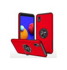 Samsung Galaxy A01 Core Kılıf Elit Yüzüklü Kapak - Kırmızı