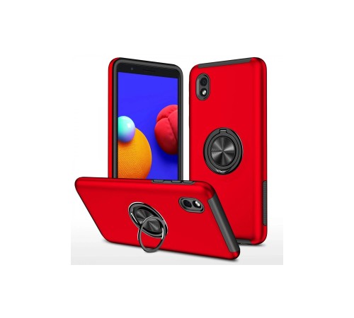 Samsung Galaxy A01 Core Kılıf Elit Yüzüklü Kapak - Kırmızı Samsung Galaxy A01 Core Kılıf Elit Yüzüklü Kapak - Kırmızı