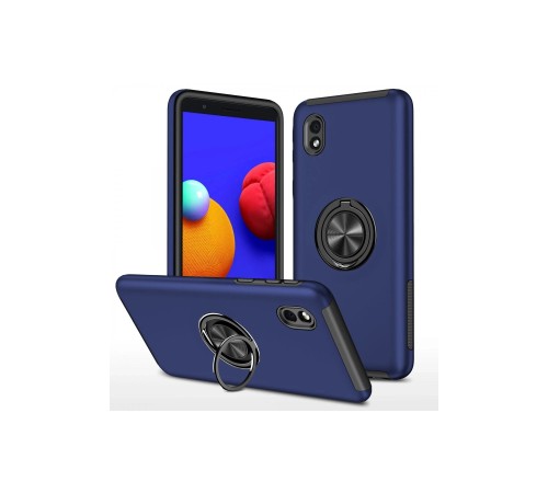 Samsung Galaxy A01 Core Kılıf Elit Yüzüklü Kapak - Lacivert Samsung Galaxy A01 Core Kılıf Elit Yüzüklü Kapak - Lacivert