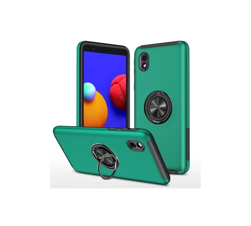Samsung Galaxy A01 Core Kılıf Elit Yüzüklü Kapak - Yeşil Samsung Galaxy A01 Core Kılıf Elit Yüzüklü Kapak - Yeşil