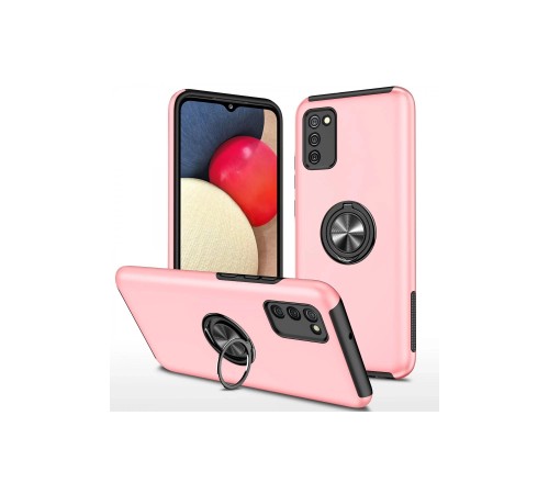 Samsung Galaxy A02S Kılıf Elit Yüzüklü Kapak - Pembe Samsung Galaxy A02S Kılıf Elit Yüzüklü Kapak - Pembe