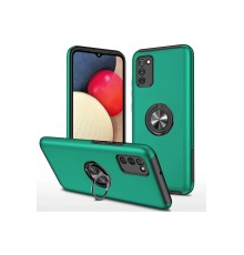 Samsung Galaxy A02S Kılıf Elit Yüzüklü Kapak - Yeşil