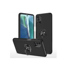 Samsung Galaxy M51 Kılıf Elit Yüzüklü Kapak - Siyah