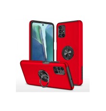 Samsung Galaxy M51 Kılıf Elit Yüzüklü Kapak - Kırmızı