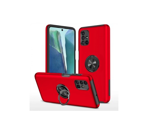 Samsung Galaxy M51 Kılıf Elit Yüzüklü Kapak - Kırmızı Samsung Galaxy M51 Kılıf Elit Yüzüklü Kapak - Kırmızı