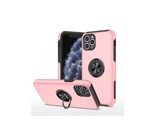 iPhone 11 Pro Max Kılıf Elit Yüzüklü Kapak - Pembe iPhone 11 Pro Max Kılıf Elit Yüzüklü Kapak - Pembe