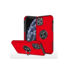 iPhone 11 Pro Max Kılıf Elit Yüzüklü Kapak - Kırmızı