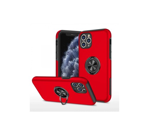 iPhone 11 Pro Max Kılıf Elit Yüzüklü Kapak - Kırmızı iPhone 11 Pro Max Kılıf Elit Yüzüklü Kapak - Kırmızı
