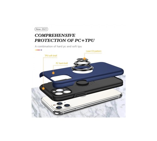 iPhone 11 Pro Max Kılıf Elit Yüzüklü Kapak - Lacivert iPhone 11 Pro Max Kılıf Elit Yüzüklü Kapak - Lacivert