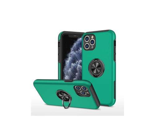 iPhone 11 Pro Max Kılıf Elit Yüzüklü Kapak - Yeşil iPhone 11 Pro Max Kılıf Elit Yüzüklü Kapak - Yeşil