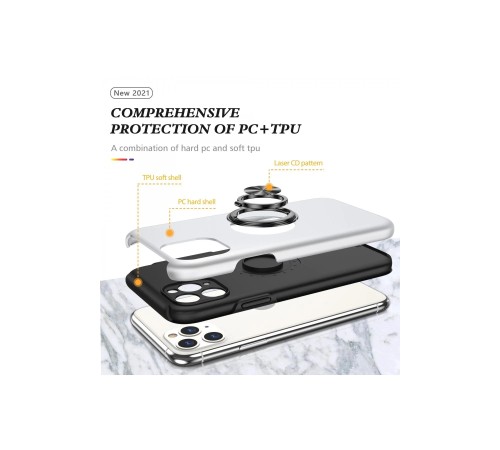 iPhone 11 Pro Max Kılıf Elit Yüzüklü Kapak - Gümüş iPhone 11 Pro Max Kılıf Elit Yüzüklü Kapak - Gümüş