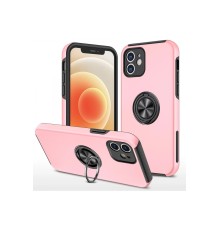iPhone 12 Mini Kılıf Elit Yüzüklü Kapak - Pembe