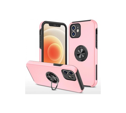 iPhone 12 Mini Kılıf Elit Yüzüklü Kapak - Pembe iPhone 12 Mini Kılıf Elit Yüzüklü Kapak - Pembe