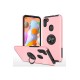 Samsung Galaxy A11 Kılıf Elit Yüzüklü Kapak - Pembe